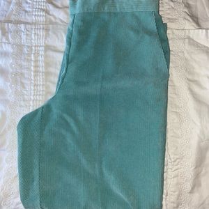 Teal corduroy Alfred Dunner straight leg pants